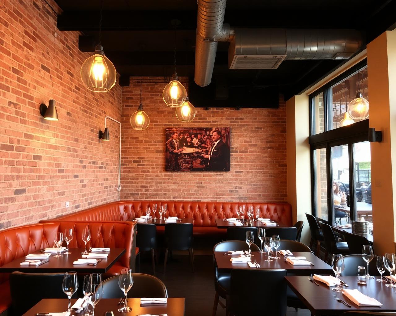 A bistro hangulatos belső tere